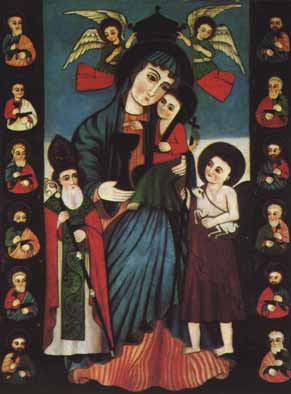 Древняя армянска картина (Дева Мария)
